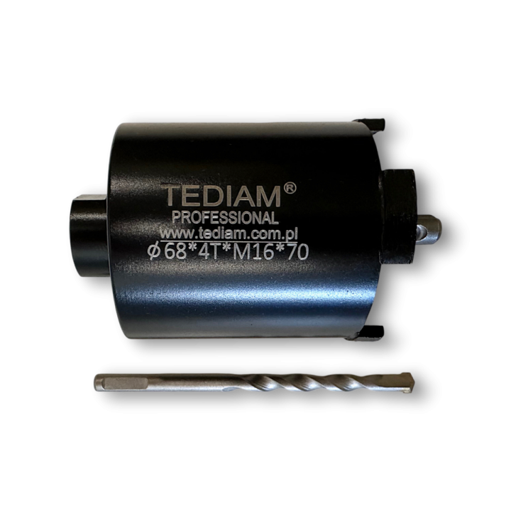 Otwornica diamentowa segmentowa M16 + adapter SDS plus TEDIAM
